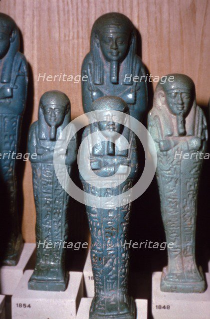 Egyptian Faience Shabti-Figures from a Tomb Artist: Unknown.