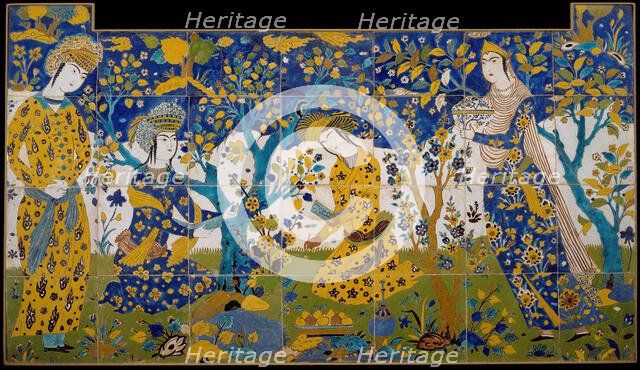 Reciting Poetry in a Garden, Iran, first quarter 17th century. Creator: Unknown.