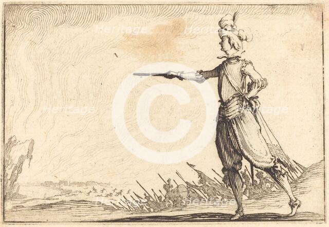 Military Commander on Foot, c. 1617. Creator: Jacques Callot.