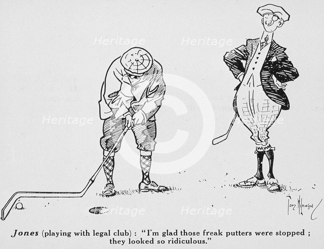 Cartoon from Golf Illustrated, 1911. Artist: Tom Wilkinson
