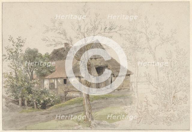 Farmhouse with trees in Delden, 1810. Creator: Jacob Ernst Marcus.