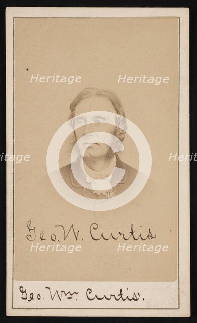 Portrait of George William Curtis (1824-1892), Circa 1870s. Creator: Purdy & Frear.