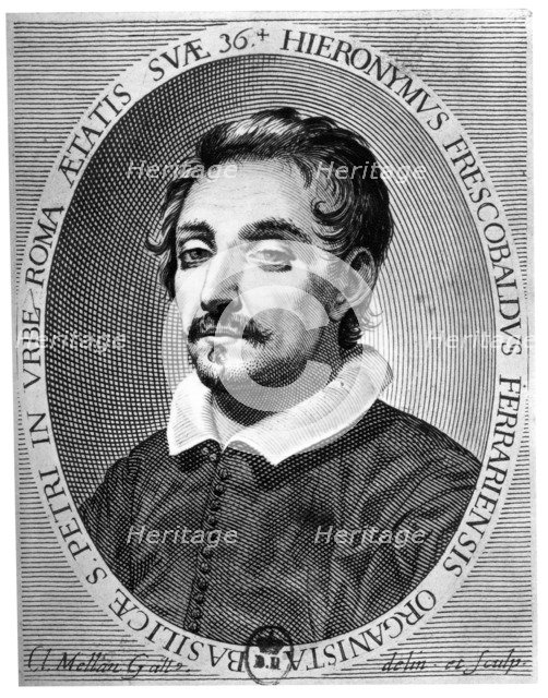 Girolamo Frescobaldi (1583 - 1643) was a musician from Ferrara. Artist: Claude Mellan