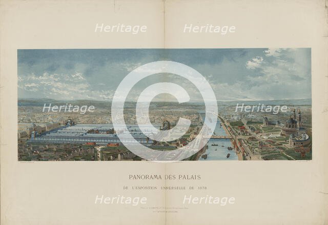 Panoramic view of the Exposition Universelle of 1878 in Paris, 1878. Creator: Fougère (active ca 1878).