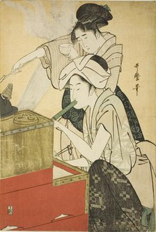 Kitchen Scene, Japan, c. 1794/95. Creator: Kitagawa Utamaro.