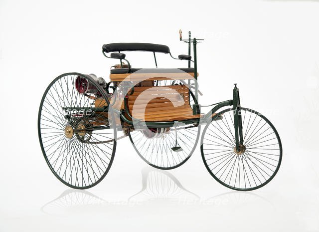 1885 Benz 3 wheeler scale model. Creator: Unknown.
