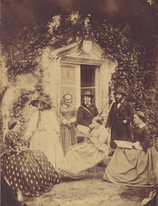 Claudet Family Group, Chateau de la Roche, Amboise, 1856. Creator: Francis George Claudet.