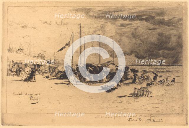 Un Grain à Trouville (Squall at Trouville), 1874/1875. Creator: Felix Hilaire Buhot.