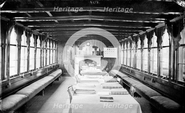 Interior of the College Barge, Christ Church College, Oxford, Oxfordshire, c1860-c1922. Artist: Henry Taunt
