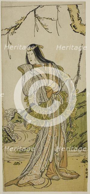 The Actor Segawa Kikunojo III as Yamauba in the Play Otokoyama Furisode Genji..., c. 1785. Creator: Katsukawa Shunko.