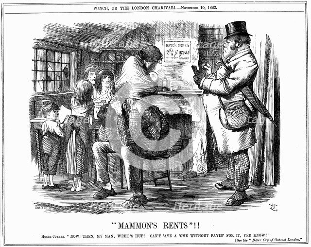 'Mammon's Rents', 1883. Artist: Unknown