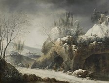 Winter Landscape with a Peasant Family, 1750. Creator: Francesco Foschi.