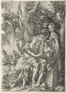 The Story of Lot: Lot with His Daughters, 1555. Creator: Heinrich Aldegrever (German, 1502-1555/61).