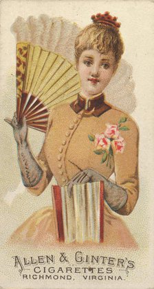 Plate 41, from the Fans of the Period series (N7) for Allen & Ginter Cigarettes Brands, 1889. Creator: Allen & Ginter.