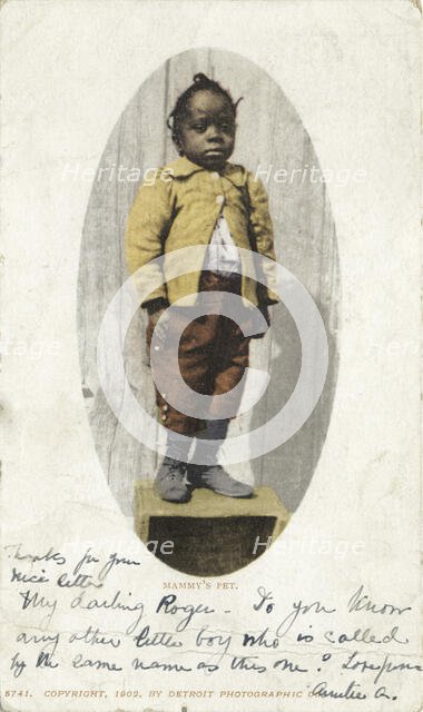 Mammy's Pet, 1900 - 1902. Creator: Detroit Publishing Company.