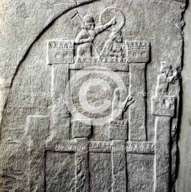 Relief of a besieged fortress, Kalakh, c8th century BC. Artist: Unknown