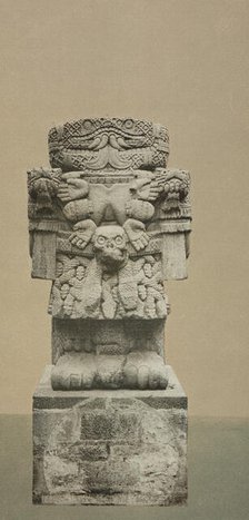 Mexico, Aztec idol, Teoyaomiqui [Coatlicue (statue)], between 1884 and 1900. Creator: William H. Jackson.