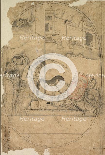 Radha's Hair Being Dressed, c. 1790-1800. Creator: Unknown.