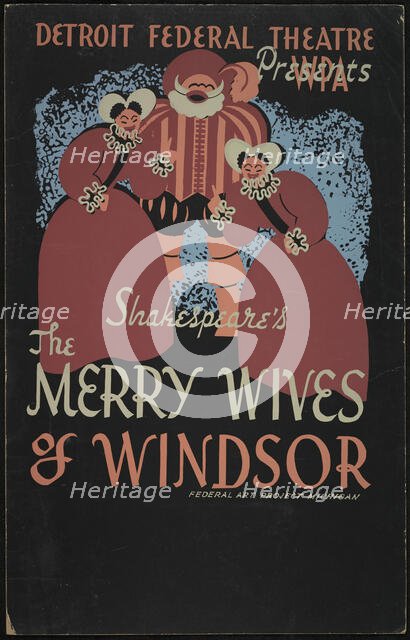 The Merry Wives of Windsor, Detroit, 1939. Creator: Unknown.