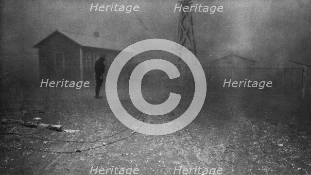 Dust storm, New Mexico, Spring 1935. Creator: Dorothea Lange.