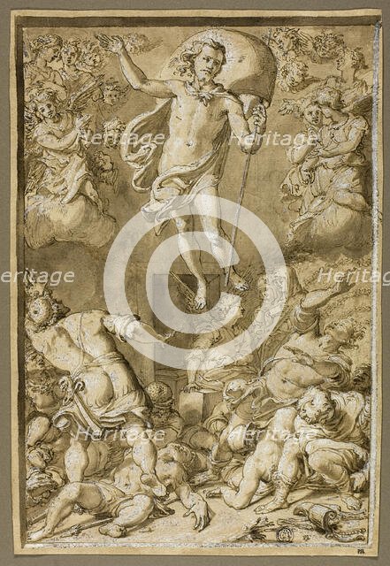 Study for the Resurrection, c.1574. Creator: Santi di Tito.