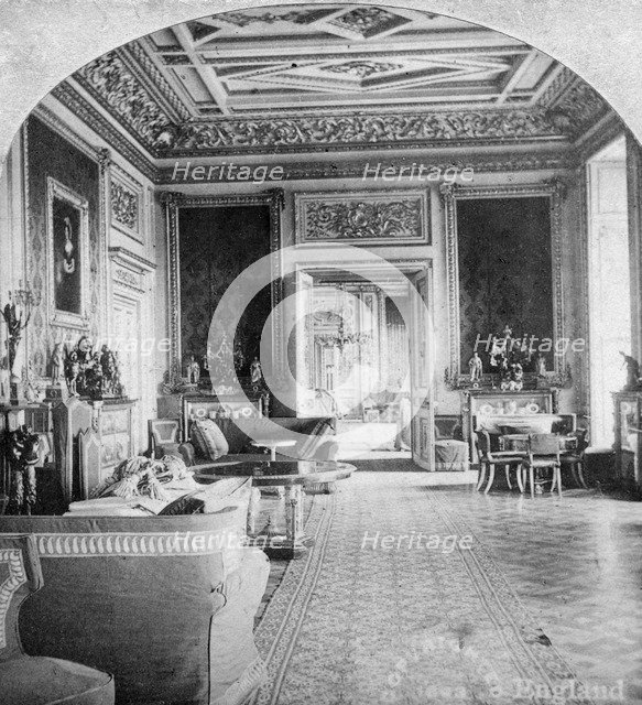 The Green Drawing Room, Windsor Castle, Windsor, Berkshire, late 19th century.Artist: Griffiths Brothers