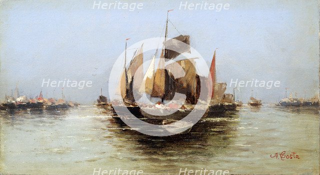 'Sailing Boats', late 17th or early 18th century. Artist: Angelo-Maria Costa