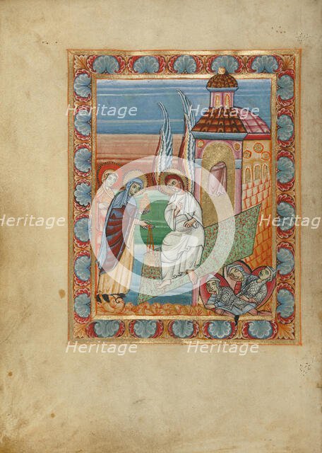 The Women at the Tomb; Sacramentary, about 1025-1050. Creator: Unknown.