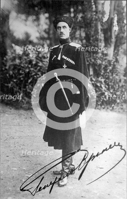 Baron Pyotr Nikolayevich Wrangel, White general of the Russian Civil War, 1919.  Artist: Anon
