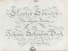 Title page of the six sonatas for violin and obbligato harpsichord, Between 1800 and 1805.
