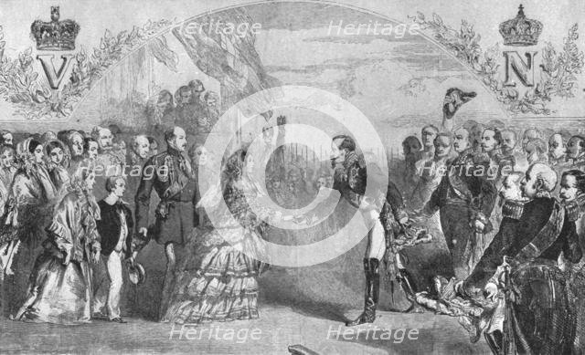 'Queen Victoria received at Boulogne by the Emperor Napoleon III., August 18, 1855', (1901).  Creator: Unknown.