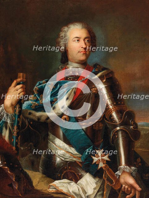 Portrait of the King Louis XV of France (1710-1774). Creator: Heilmann, Jean-Gaspard (1718-1760).