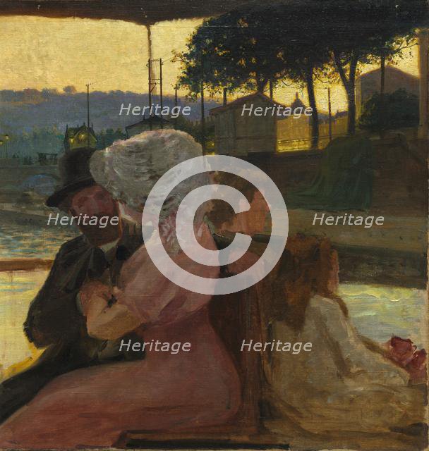 On the River, c. 1900. Creator: Henri-Edmond Cross (French, 1856-1910), attributed to.