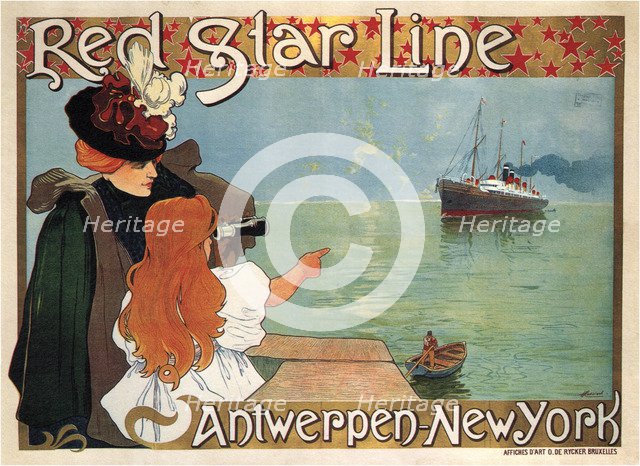 Red Star Line, 1899. Artist: Cassiers, Henri (1858-1944)