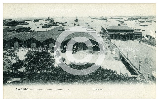 Colombo harbour, Ceylon, early 20th century(?). Artist: Unknown