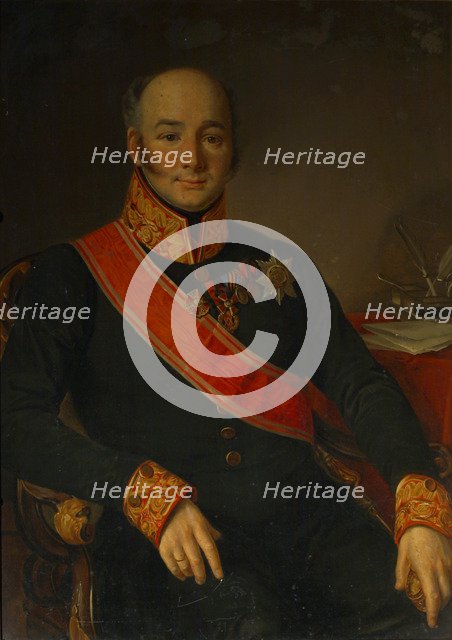 Portrait of Count Vasily Olsufyev (1796-1858), 1830-1840s. Artist: Anonymous  