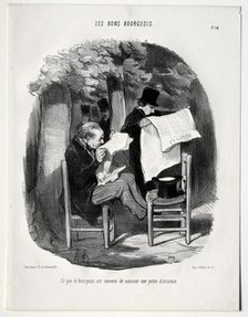 The Good Bourgeois, plate 14: What the bourgeois consider a distraction, 1846. Creator: Honoré Daumier (French, 1808-1879).