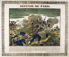 The Defence of Paris, 1814, (19th century). Artist: Unknown
