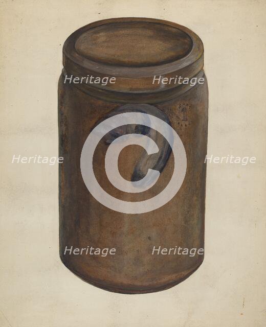 Stone Jar, 1935/1942. Creator: Edna C. Rex.