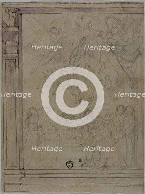 Assumption of the Virgin (recto); Sketches of Architectural Details (verso), n.d. Creator: Unknown.
