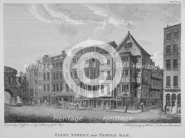 Fleet Street, City of London, 1799. Artist: John Roffe