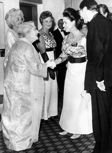 Princess Margaret meets Dame Sybil Thorndike, Leatherhead, Surrey, 1969. Artist: Unknown