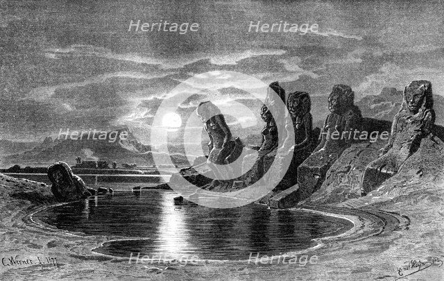 'Sekhets with the Moonlight, Egypt', 1877. Artist: Ernest Heyn