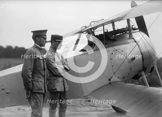 Langley Field, Va. - French Nieuport Plane, Type 17, with Capt. J.C. Bartolf And Lt. E..., 1917. Creator: Harris & Ewing.