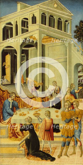 Salome Asking Herod for the Head of Saint John the Baptist, 1455-1460. Artist: Giovanni di Paolo (ca 1403-1482)