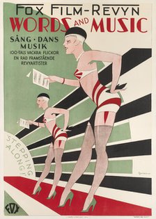 Movie poster "Words and Music" by James Tinling, 1929. Creator: Rohman, Eric (1891-1949).