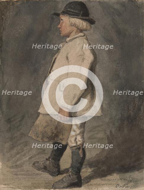 Boy in white shirt, 1865-1890. Creator: Carl Gustaf Hellqvist.