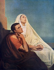 St Augustine with his mother St Monica, 1855 (1926).Artist: Ary Scheffer