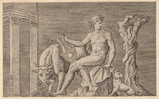 Speculum Romanae Magnificentiae: Apollo Tending the Flocks of Admetus, 16th century. Creator: Marco Dente.