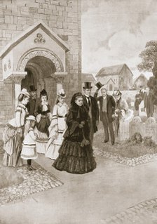 'Her Majesty at Whippingham Church', 1901.  Artist: A Forestier